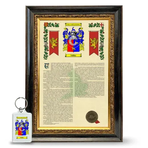 Suklay Framed Armorial History and Keychain - Heirloom