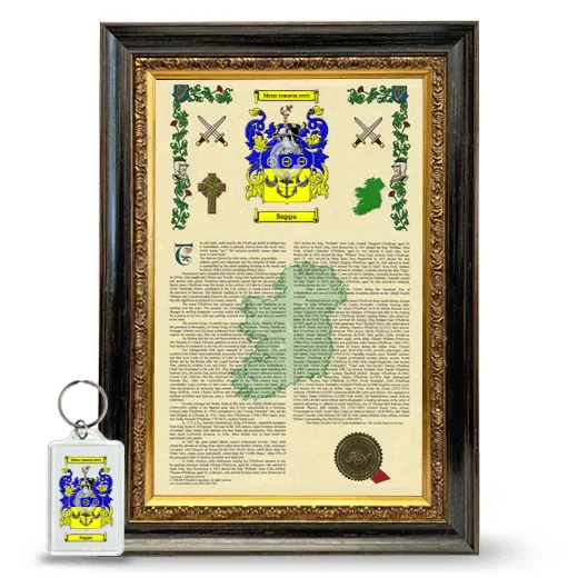 Suppa Framed Armorial History and Keychain - Heirloom