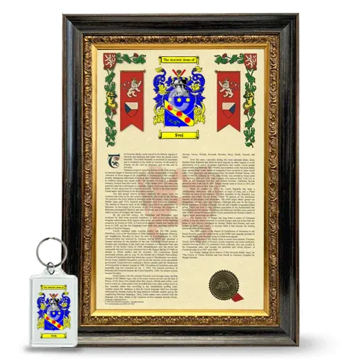 Svej Framed Armorial History and Keychain - Heirloom