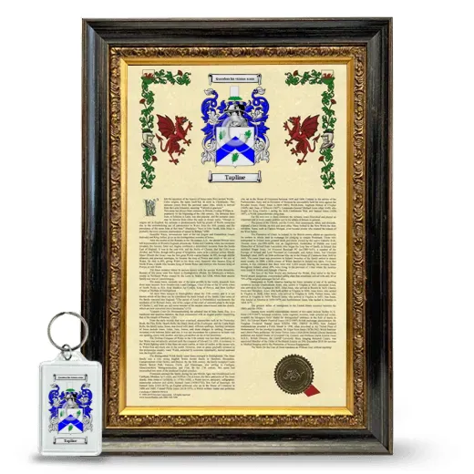 Tapline Framed Armorial History and Keychain - Heirloom