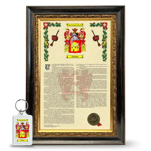 Tarman Framed Armorial History and Keychain - Heirloom