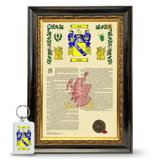 Tarras Framed Armorial History and Keychain - Heirloom