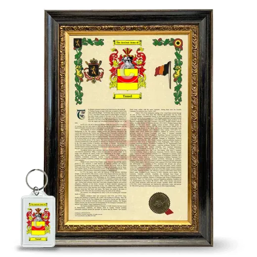 Tassel Framed Armorial History and Keychain - Heirloom