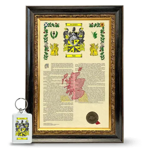 Taw Framed Armorial History and Keychain - Heirloom