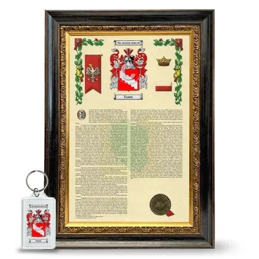 Tczew Framed Armorial History and Keychain - Heirloom