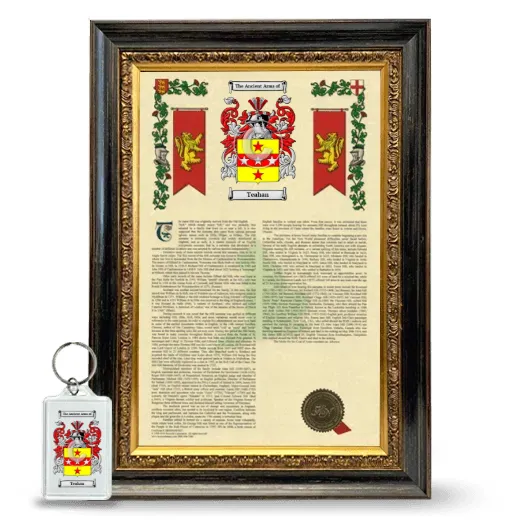Teahan Framed Armorial History and Keychain - Heirloom
