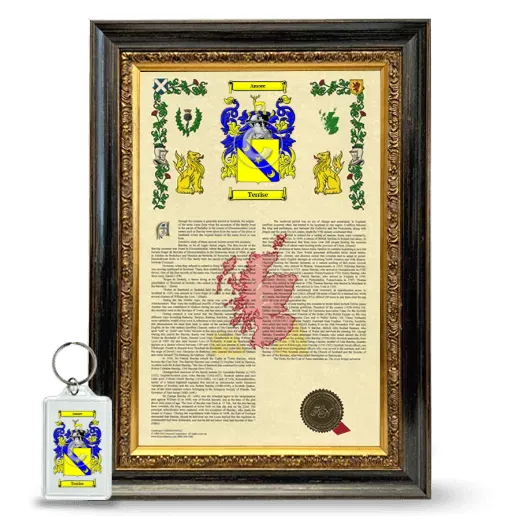 Terrise Framed Armorial History and Keychain - Heirloom