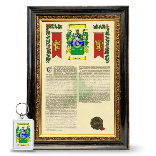 Thackray Framed Armorial History and Keychain - Heirloom