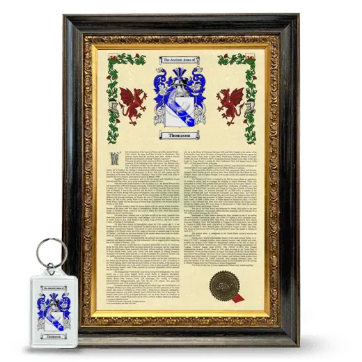 Thomason Framed Armorial History and Keychain - Heirloom