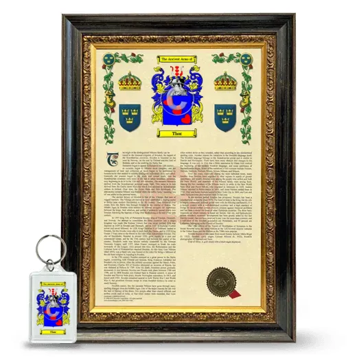 Thor Framed Armorial History and Keychain - Heirloom