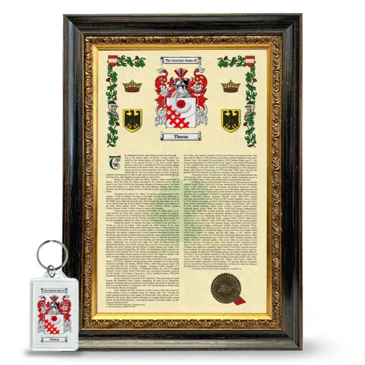 Thuem Framed Armorial History and Keychain - Heirloom