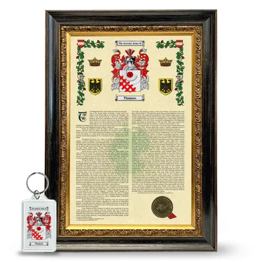 Thuman Framed Armorial History and Keychain - Heirloom