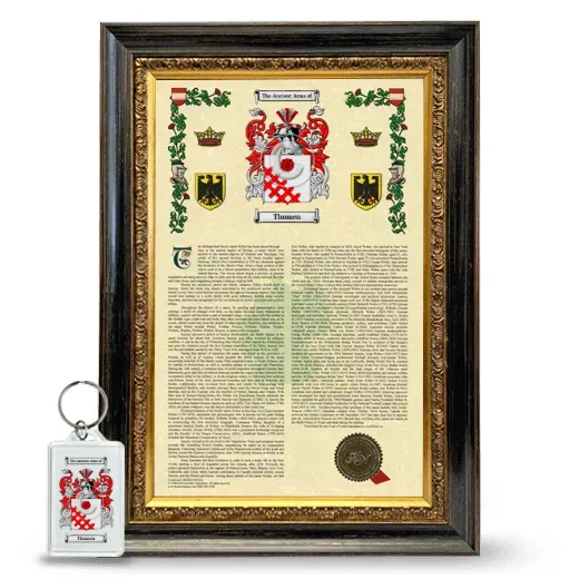 Thumen Framed Armorial History and Keychain - Heirloom