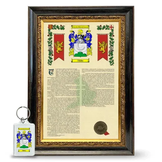 Tilsley Framed Armorial History and Keychain - Heirloom