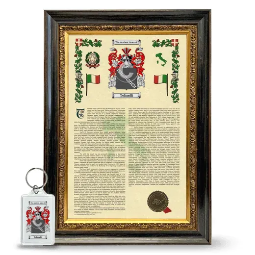Tofanelli Framed Armorial History and Keychain - Heirloom