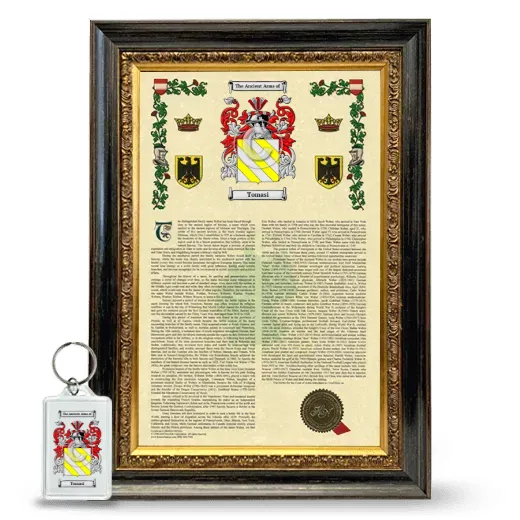 Tomasi Framed Armorial History and Keychain - Heirloom