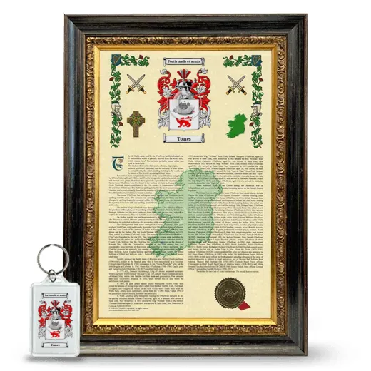 Tomes Framed Armorial History and Keychain - Heirloom