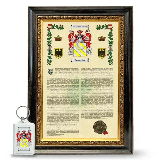 Tommasino Framed Armorial History and Keychain - Heirloom