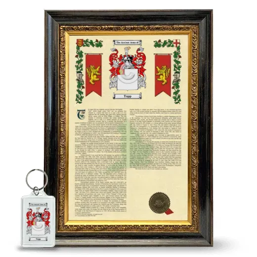 Topp Framed Armorial History and Keychain - Heirloom