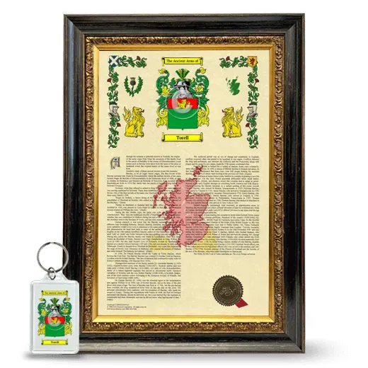 Torell Framed Armorial History and Keychain - Heirloom