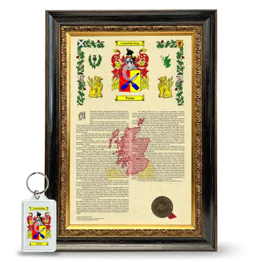 Torun Framed Armorial History and Keychain - Heirloom