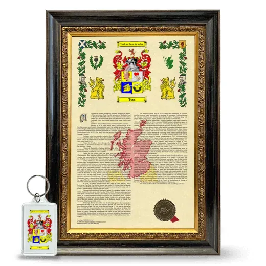 Toss Framed Armorial History and Keychain - Heirloom
