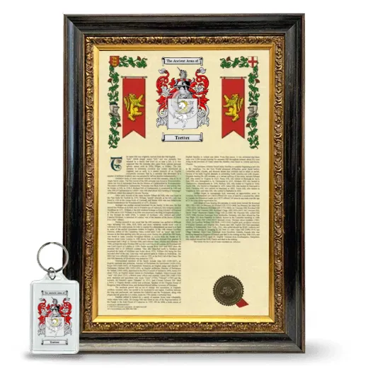 Tretter Framed Armorial History and Keychain - Heirloom