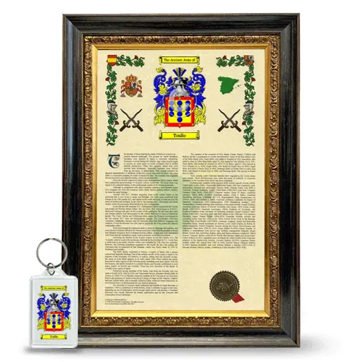 Trullo Framed Armorial History and Keychain - Heirloom