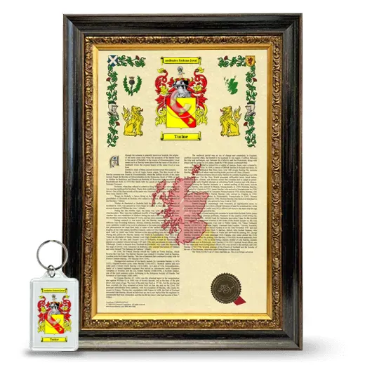 Turine Framed Armorial History and Keychain - Heirloom