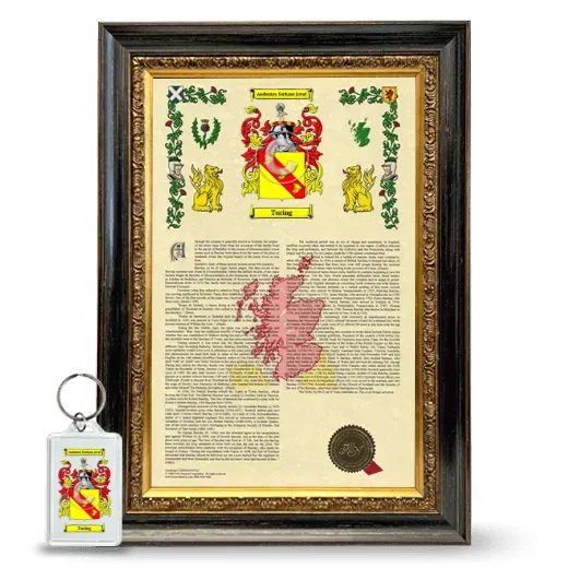 Turing Framed Armorial History and Keychain - Heirloom