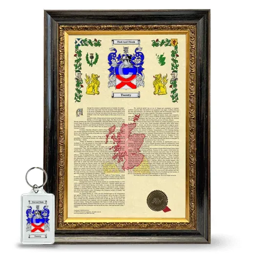 Tweety Framed Armorial History and Keychain - Heirloom