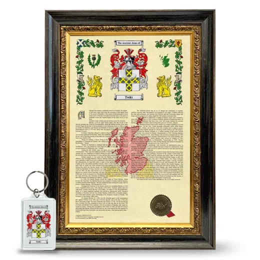 Twitt Framed Armorial History and Keychain - Heirloom