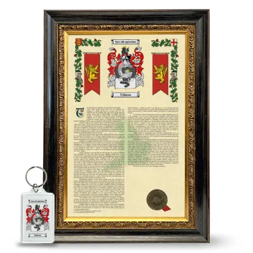 Tylman Framed Armorial History and Keychain - Heirloom