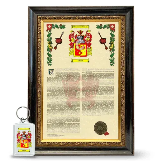 Ulrich Framed Armorial History and Keychain - Heirloom