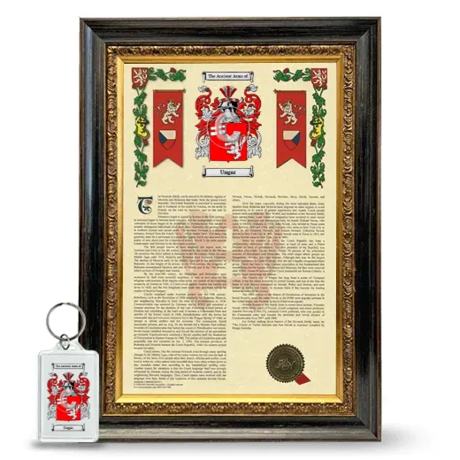 Ungar Framed Armorial History and Keychain - Heirloom