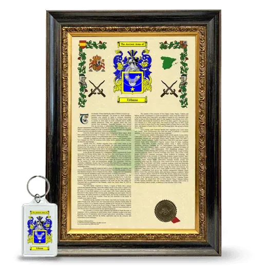 Urbana Framed Armorial History and Keychain - Heirloom