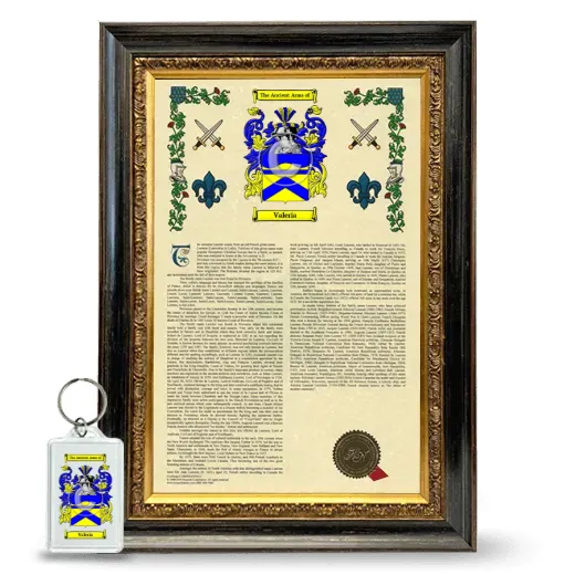 Valeria Framed Armorial History and Keychain - Heirloom