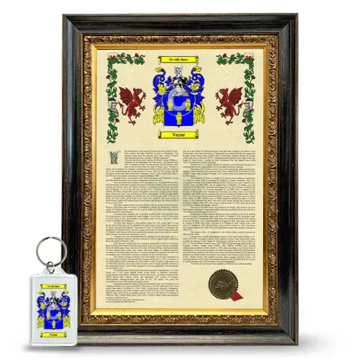 Vayne Framed Armorial History and Keychain - Heirloom