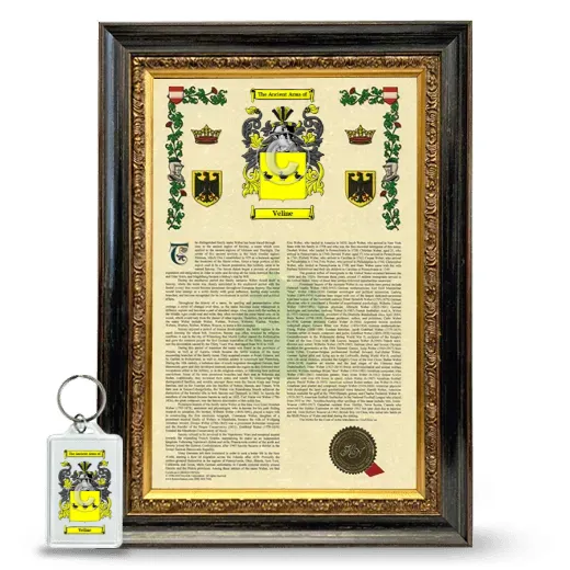 Veline Framed Armorial History and Keychain - Heirloom