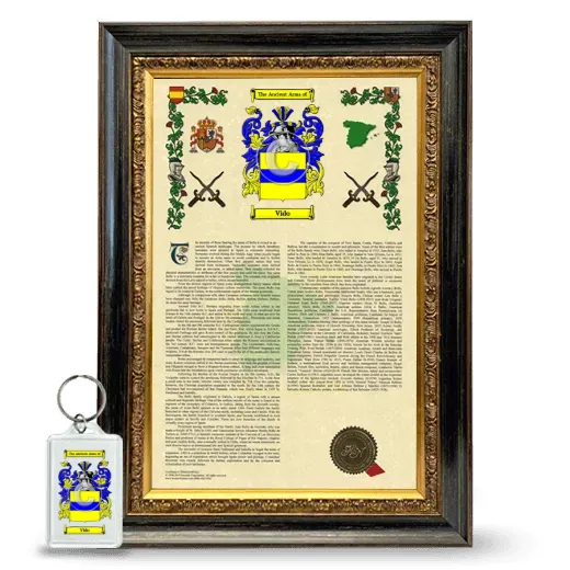 Vido Framed Armorial History and Keychain - Heirloom