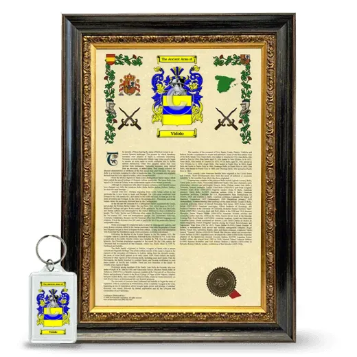 Vidolo Framed Armorial History and Keychain - Heirloom