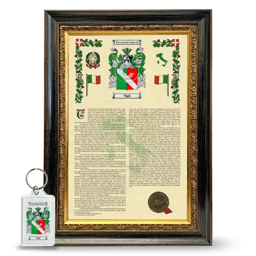 Vigil Framed Armorial History and Keychain - Heirloom