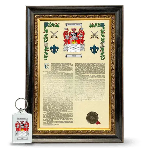 Vilar Framed Armorial History and Keychain - Heirloom