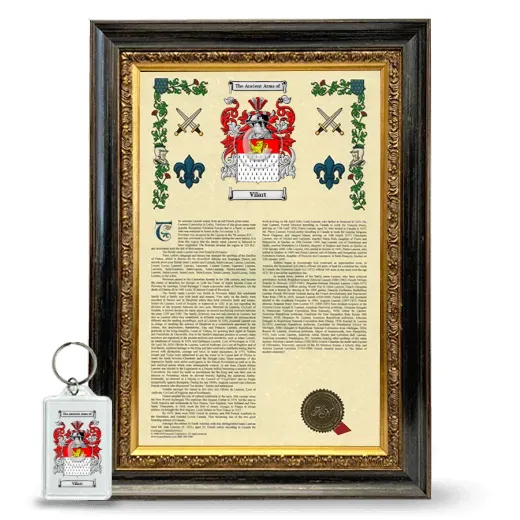 Vilart Framed Armorial History and Keychain - Heirloom