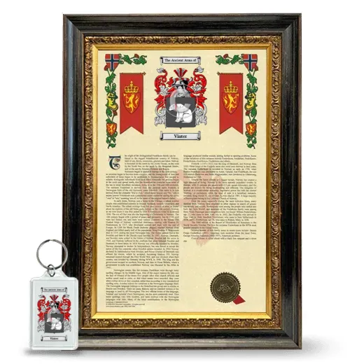 Vinter Framed Armorial History and Keychain - Heirloom