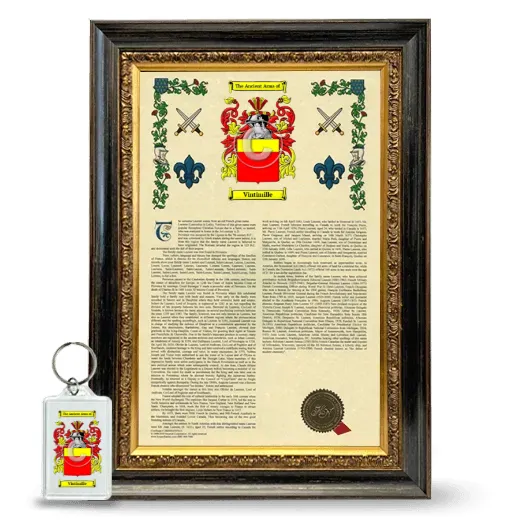 Vintimille Framed Armorial History and Keychain - Heirloom