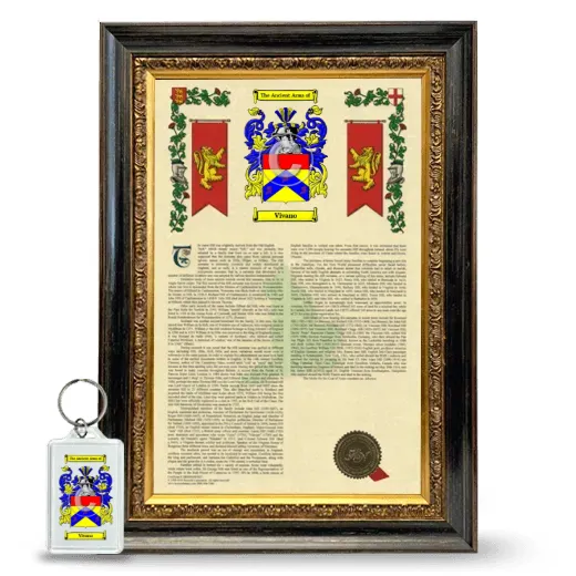 Vivano Framed Armorial History and Keychain - Heirloom