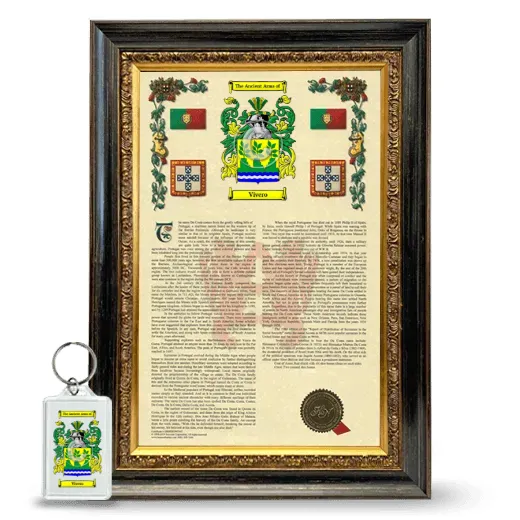 Vivero Framed Armorial History and Keychain - Heirloom