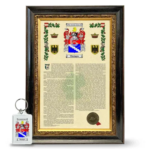 Vlissingen Framed Armorial History and Keychain - Heirloom