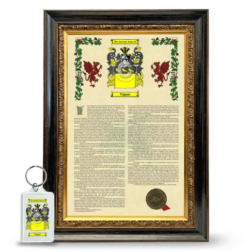 Vogant Framed Armorial History and Keychain - Heirloom